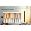 EDISHINE Wood Dimmable Floor Lamp with Remote Control Dimmable & 7 CCT Adjustabl