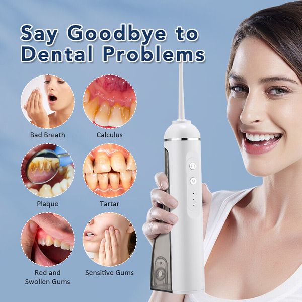 US Cordless Water Flosser Dental Oral Irrigator Water Floss Pick Teeth Cleaner