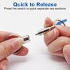 YuGtcen 5pcs Quick Release Keychain, Detachable Key Ring Quick Releasee Pull Apart Key Ring Dual Split Snap Lock Holder Double Spring Keychain Clip (Silver)