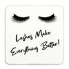 60 Second Makeover Limited Lashes Make Everything Better, Coaster, Cork Back