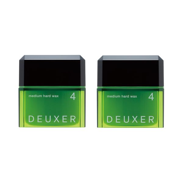 Number Three DEUXER Medium Hard Wax 4 (Set of 2), Hair Wax, Floral Berry, Green, 5.6 oz (160 g) (x1)