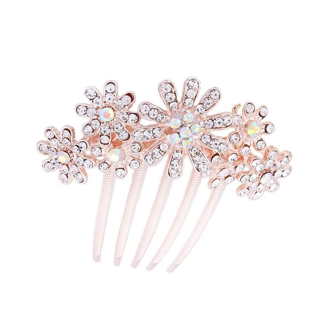 Riggle Hair Accessory, Hair Comb, Sparkling, Hair Ornament, Flower Type C