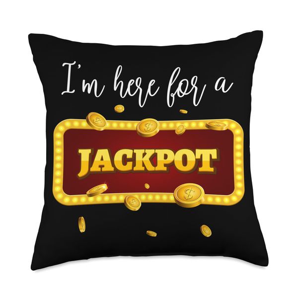 Slot Machine Jackpot Casino Gambling Throw Pillow