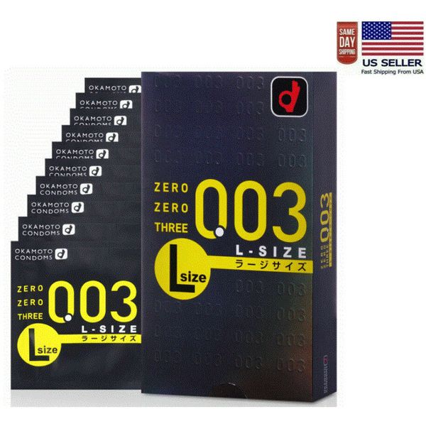 Okamoto 003 L Size Ultra thin condoms 0.03mm 10pcs Japan(US Seller)