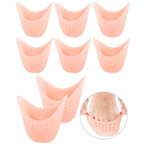 8Pcs BLATOWN Silicone Toe Protectors Toe Covers for Women Men Shoe Filling, Gel Toe Pads Toe Cushions with Breathable Hole for Pain Relief Fit for High Heel, Ballet, Point Shoes (Beige)