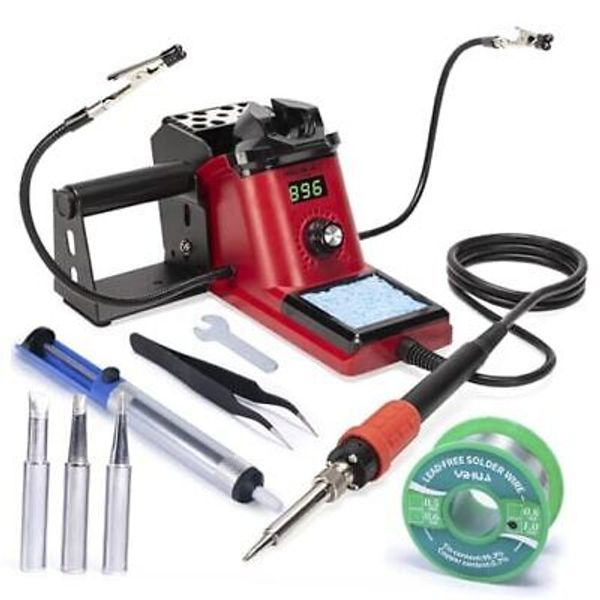 926 III 110W Soldering Iron Station Kit with LED Display, 2 Helping Hands, 3