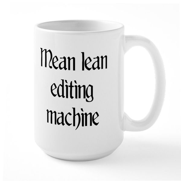 CafePress Mean Lean Editing Machine Large Mug 15 oz (444 ml) Ceramic Coffee Mug