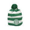 Official Glasgow Celtic Green and White Hoop Bobble hat