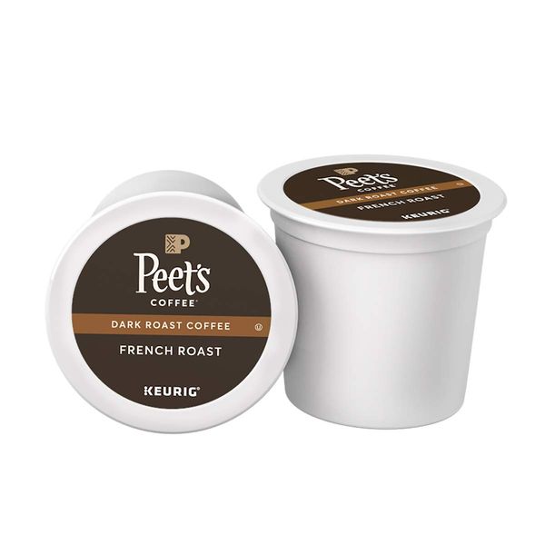 Peet's Coffee French Roast, Dark Roast, 16 Count Single Serve K-Cup Coffee Pods for Keurig Coffee Maker