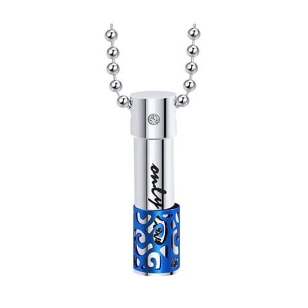 [RemarksJapan] Aroma Pendant Necklace, Aroma Necklace, Blue, For Perfume, Aroma Oil, Perforated Vent, Air Vent, Portable