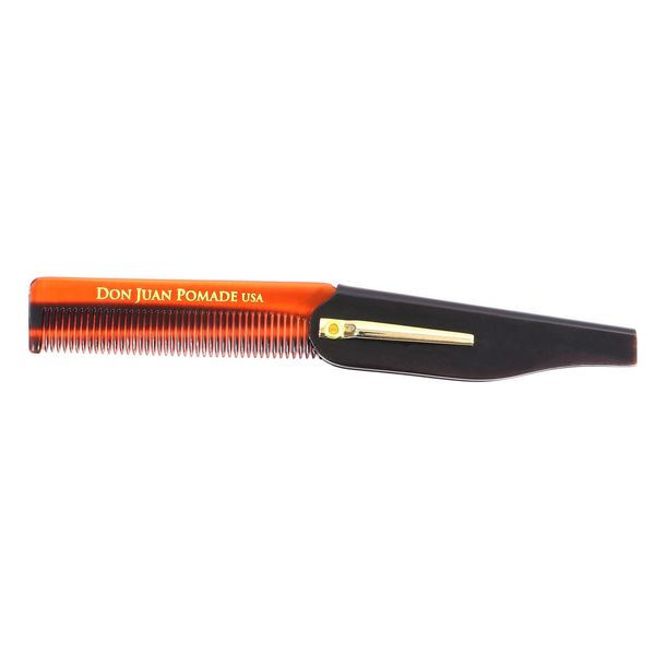 DON JUAN Handmade Tortoise Folding Pocket Comb NEW