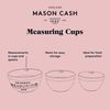 Mason Cash Innovative Kitchen Stoneware Nesting Measuring Cups, Set of 3, White / Grey / Pink