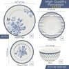 24pc STPGOODS Blue Flower Porcleain Dinner Service Set Dinnerware