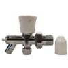 TC Classic Manual Lockshield Wheelhead Radiator Valve Angled 8mm with Drain Off