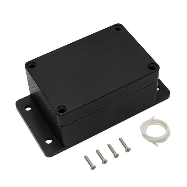 LMioEtool Junction Box Waterproof Dustproof IP65 ABS Plastic Universal Electric Project Enclosure Black with Fixed Ear 3.93"x2.68"x1.97"(100 x 68 x 50 mm)