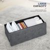 43" Gray Rectangular Fabric Storage Ottoman Bench Bedroom Upholstered Footstool