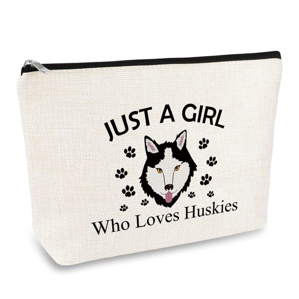 Husky Gifts for Husky Lovers Makeup Bag Gifts for Women Girls Siberian Husky Owner Gifts Cosmetic Bag Dog Mom Gifts Fur Mama Gift Husky Dog Lover Gift Mother's Day Birthday Christmas Gift Travel Pouch