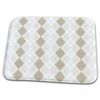 Dish Drying Mat - Chic Cream Argyle Pattern PS Creations