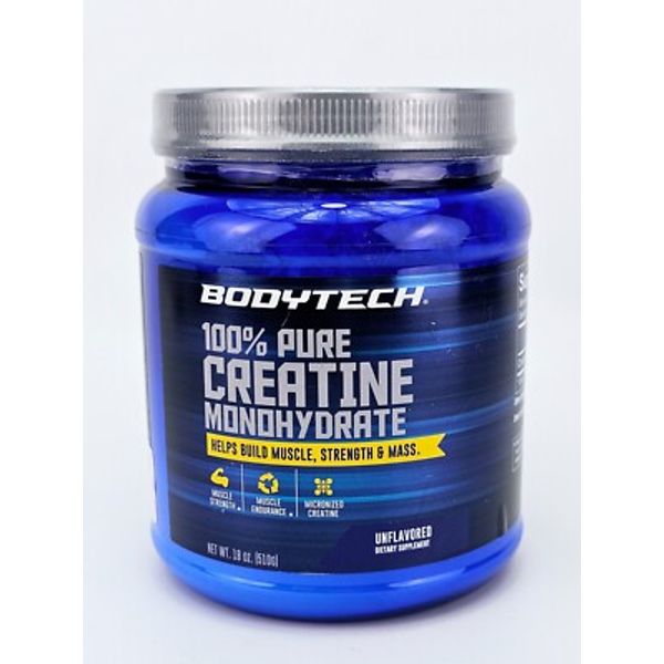 BodyTech Pure Creatine Monohydrate Powder Micronized 18 oz Unflavored BB8/26