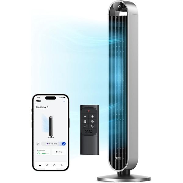 Dreo 120° Oscillating Tower Fan, 42 Inch Bladeless Fan for Bedroom