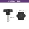 sourcing map 2Pcs Star Knobs, M10x30mm Plastic Hex Shaped Clamping Handle Screw Knobs, Hand Tightening Star Screw Knob for Machinery Umbrella Base Replacement
