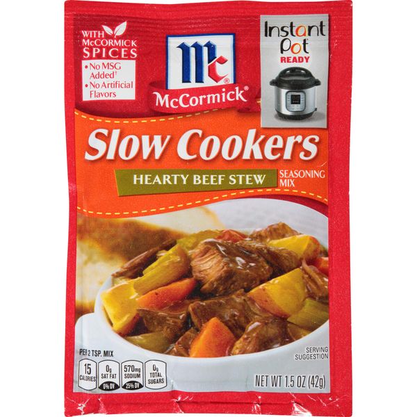 McCormick Slow Cookers Hearty Beef Stew Seasoning Mix, 1.5 oz (Pack of 12)