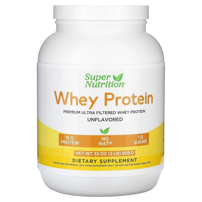 Whey Protein Powder, Unflavored, 2 lb (908 g)