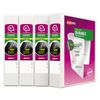 Avery Durable View 3 Ring Binder, 1-1/2 Inch Slant Rings, 4 White Binders (17576)