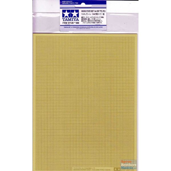 TAM87129 Tamiya Masking Sticker Sheet (5pcs) - 1mm Grid Type