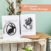 PAPIERDRACHEN 3 Folding Cards with Wooden Tags Easter - Stylish Easter Greetings - Includes Envelopes
