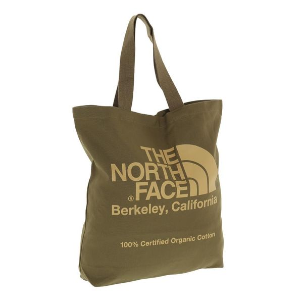 The North Face NM82385 Unisex Organic Cotton Tote, Military Olive / Honey Mustard