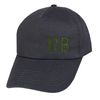 TeddyTs Personalised Men's Initial Baseball Cap (Grey and Green), One Size-L