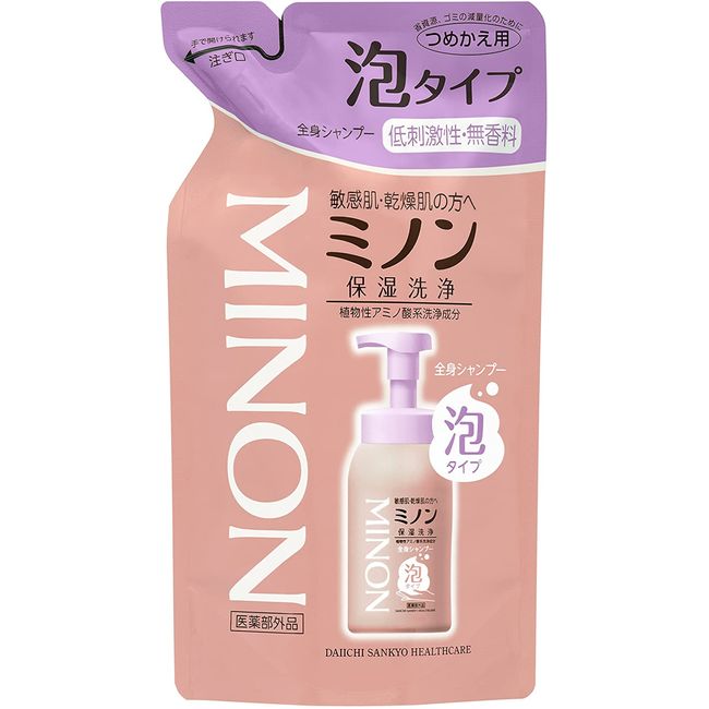 Minon Full Body Shampoo Foam Type Refill 400 ml