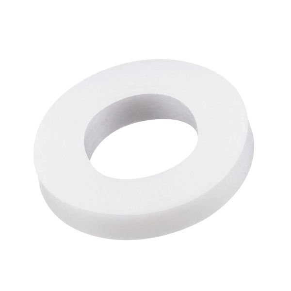 uxcell Flat Washer PTFE Spacer Gasket Flange Gasket 0.5 inch (12 mm) OD 0.2 inch (6 mm) ID 0.08 inch (2 mm) Thickness White Pack of 5