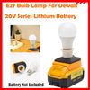 Portable LED Work Light For Dewalt 20V Series Lithium Battery E27 Bulb Lamp New