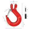 Fork head hook 6 mm with trap.