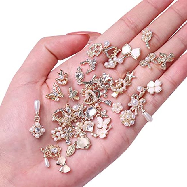 12 Colors Flower Nail Charms for Acrylic Nails 3D Flower Nail Rhinestone  Nail Decals Resin Flowers Nail Art Supplies with Caviar Small Steel Beads  Nail Stud Pearl Accessories for Girl Nail Decoration