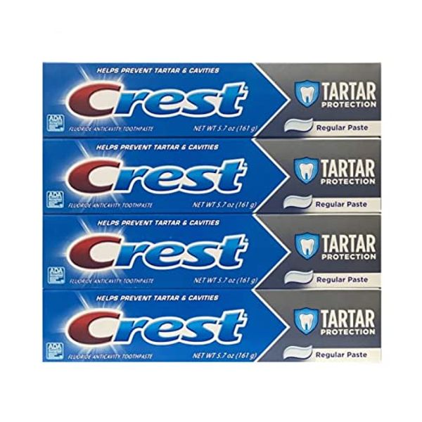 Crest Tartar Protection, Regular Paste, 5.7 ounces (Pack of 4)