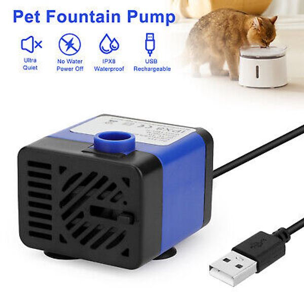 Cat Water Fountain Pump USB Rechargeable 5V Replacement Pump Motor Pet Drinking