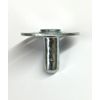 Round Piano Caster/Wheel Socket (Mounting Plate) 2 1/8" diameter, w/screws