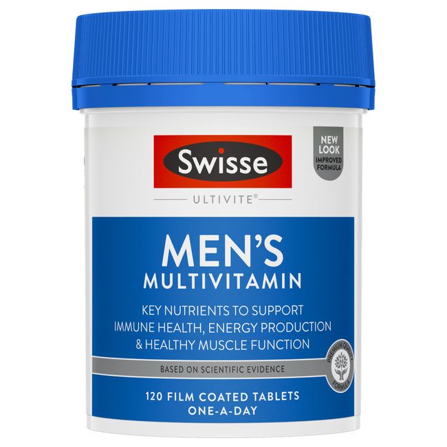 Swisse Ultivite Men's Multivitamin 120 Tablets Mens Multi NEW Packaging&Formula