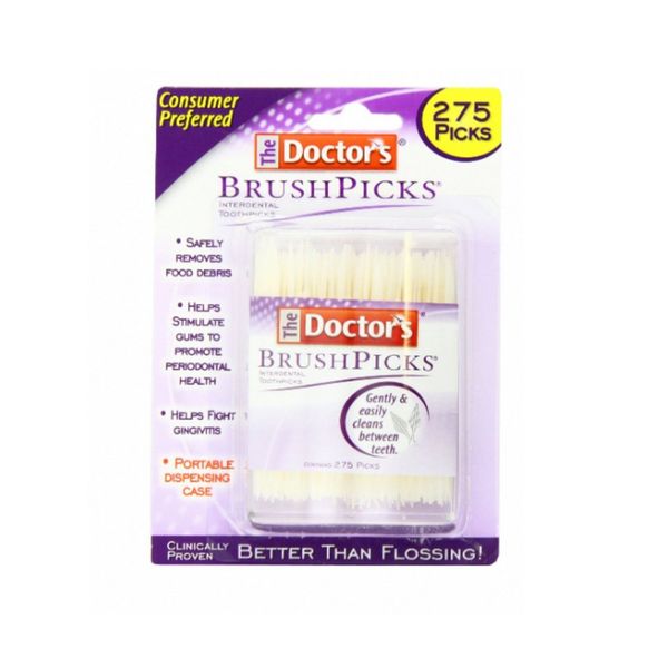 The Doctor's BrushPicks Interdental Toothpicks, 275 pieces per Pack (1-Pack)