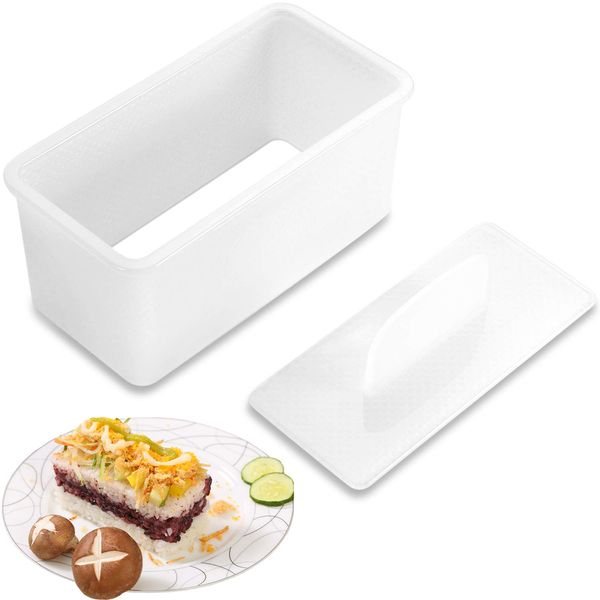 RC Non Stick Musubi Maker Press, BPA Free Sushi Making Kit Onigiri Mold, Non-Toxic Luncheon Meat Press Hawaiian Spams Musubi Maker Mold (White)