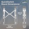 BoxWave Stand and Mount Compatible with Dell Latitude 7530 - Compact QuickSwitch Stand, Portable Multi Angle Viewing Foldable Riser - Metallic Silver