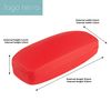 LAGO TERRA Protective Easy-Open Hard Shell Glasses Case - Red