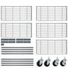 2PCS 5-Shelf  Wire Tier Layer Shelving Space Storage Rolling w/ 4 Wheel Casters