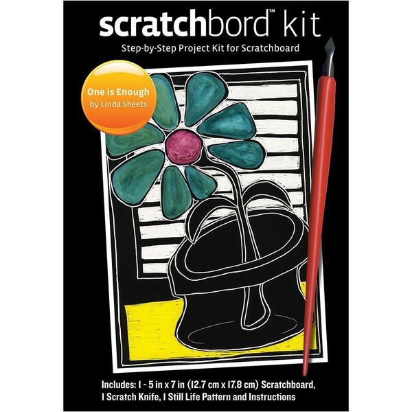 Ampersand Art Supply Scratchbord Step-by-Step 5 x 7 Project Kit, One is Enough