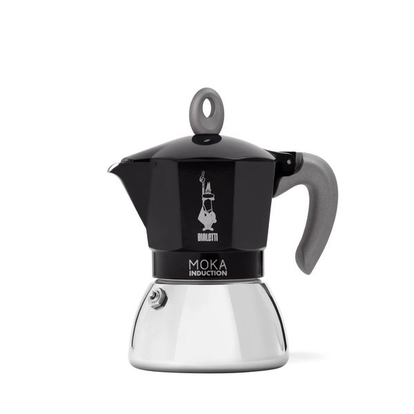 Bialetti - Moka Induction, Moka Pot, Suitable for all Types of Hobs, 6 Cups Espresso (9.4 Oz Espresso), 280 ml, Black