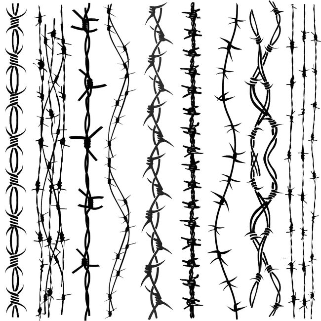 COKTAK 9 Sheets Halloween Barb Wire Tattoos Temporary, Fake Arm Tattoos Barbwire Sticker For Women Men Adults, Prison Barbed Wire Temporary Tattoos Costume Halloween Makeup Kit Party Rave Accessories