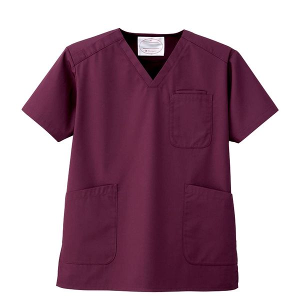 Nursery Nurse Scrubs, Medical, Nursing, White Coat, Women's, Men's - wine